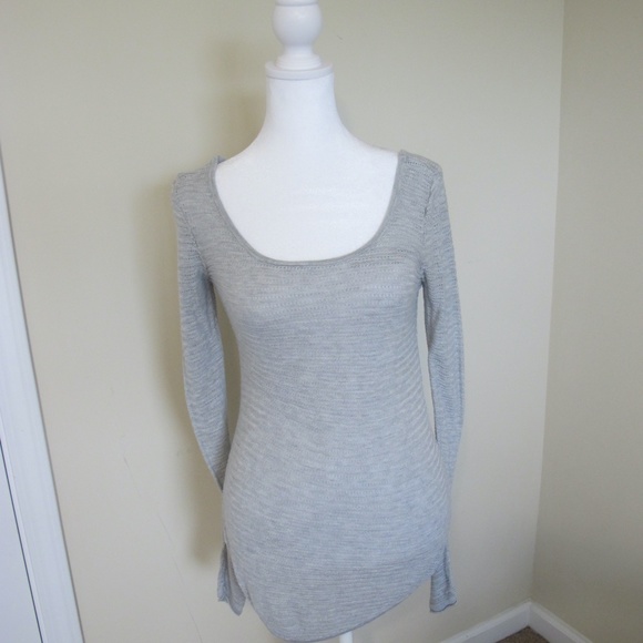 Express Tops - Women's Express Long Sleeve Grey date night chic shirt Top Size Small Grey GUC